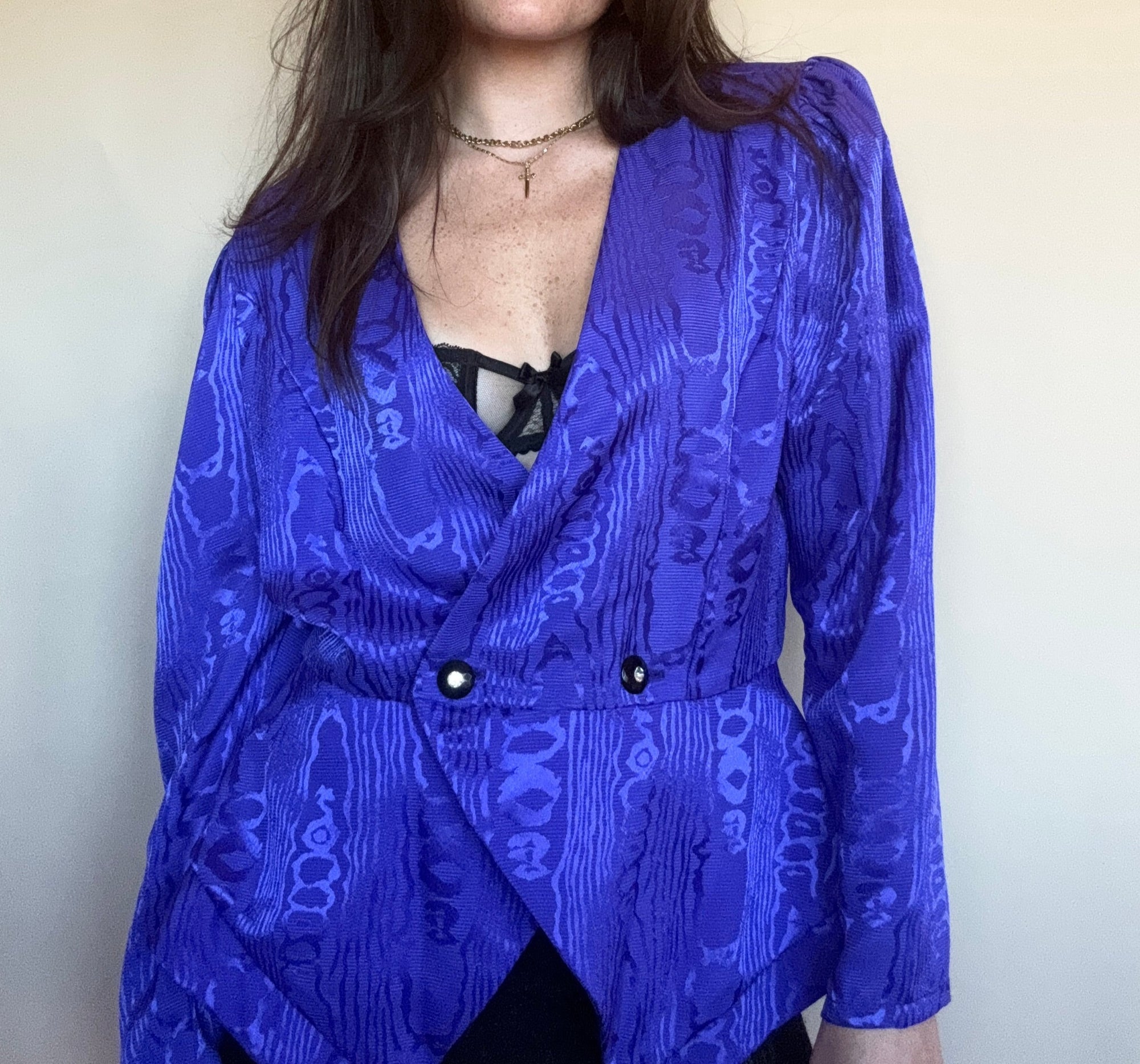 1980S LORI MAX FRAN FINE BLAZER BLOUSE