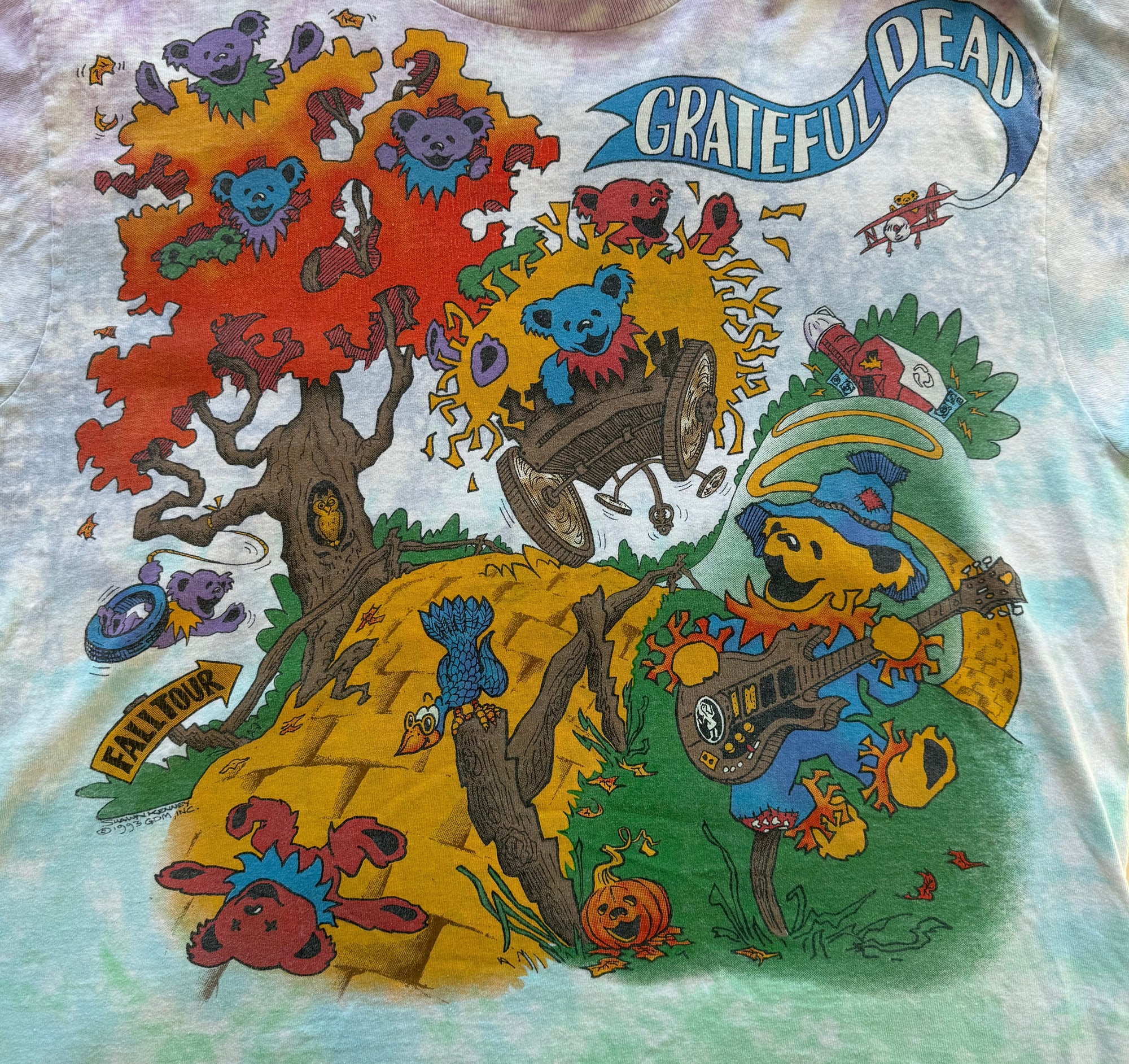 1993 LIQUID BLUE GRATEFUL DEAD RISE & FALL TOUR T-SHIRT