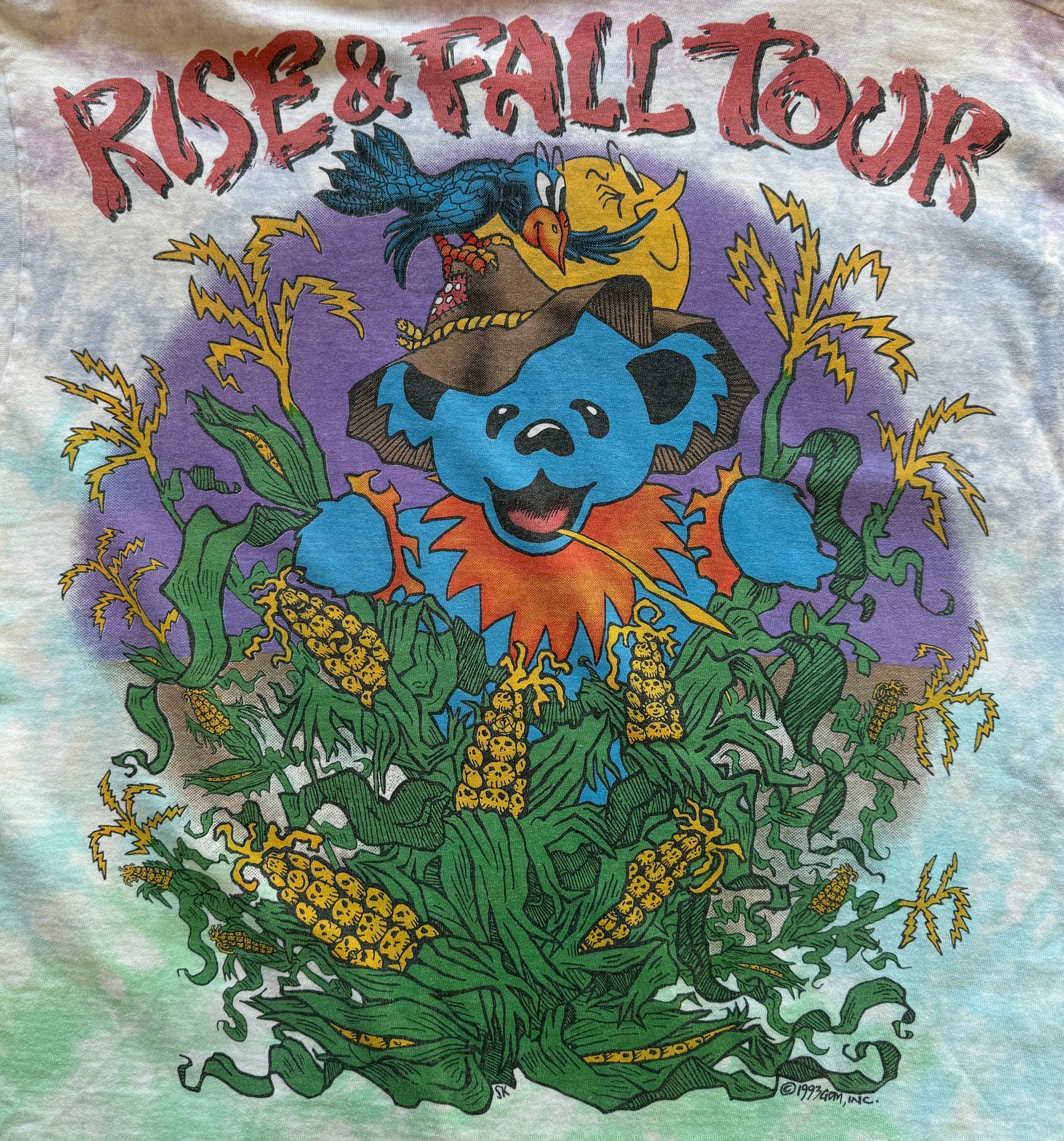 1993 LIQUID BLUE GRATEFUL DEAD RISE & FALL TOUR T-SHIRT