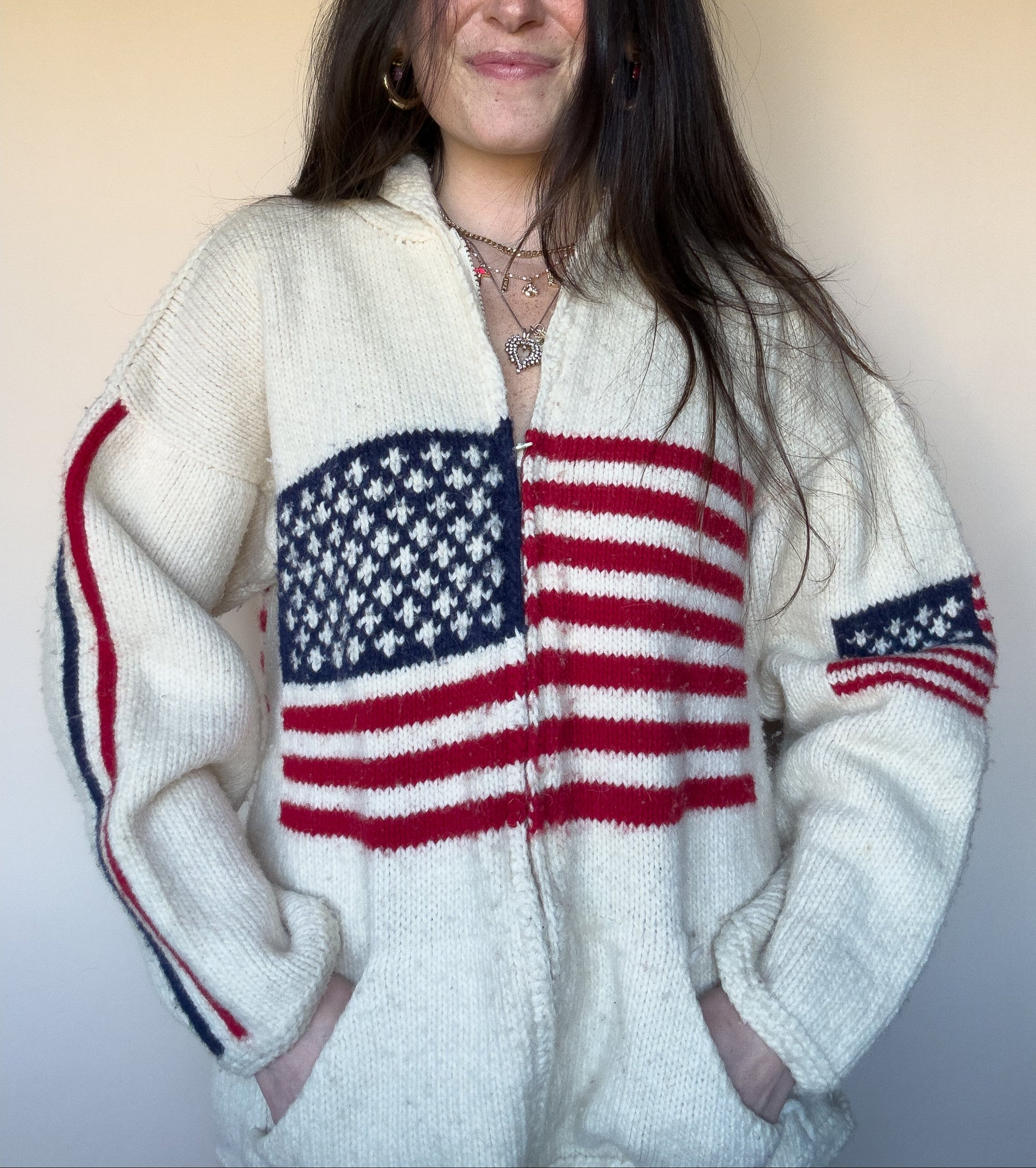 1990S KNIT USA SWEATER