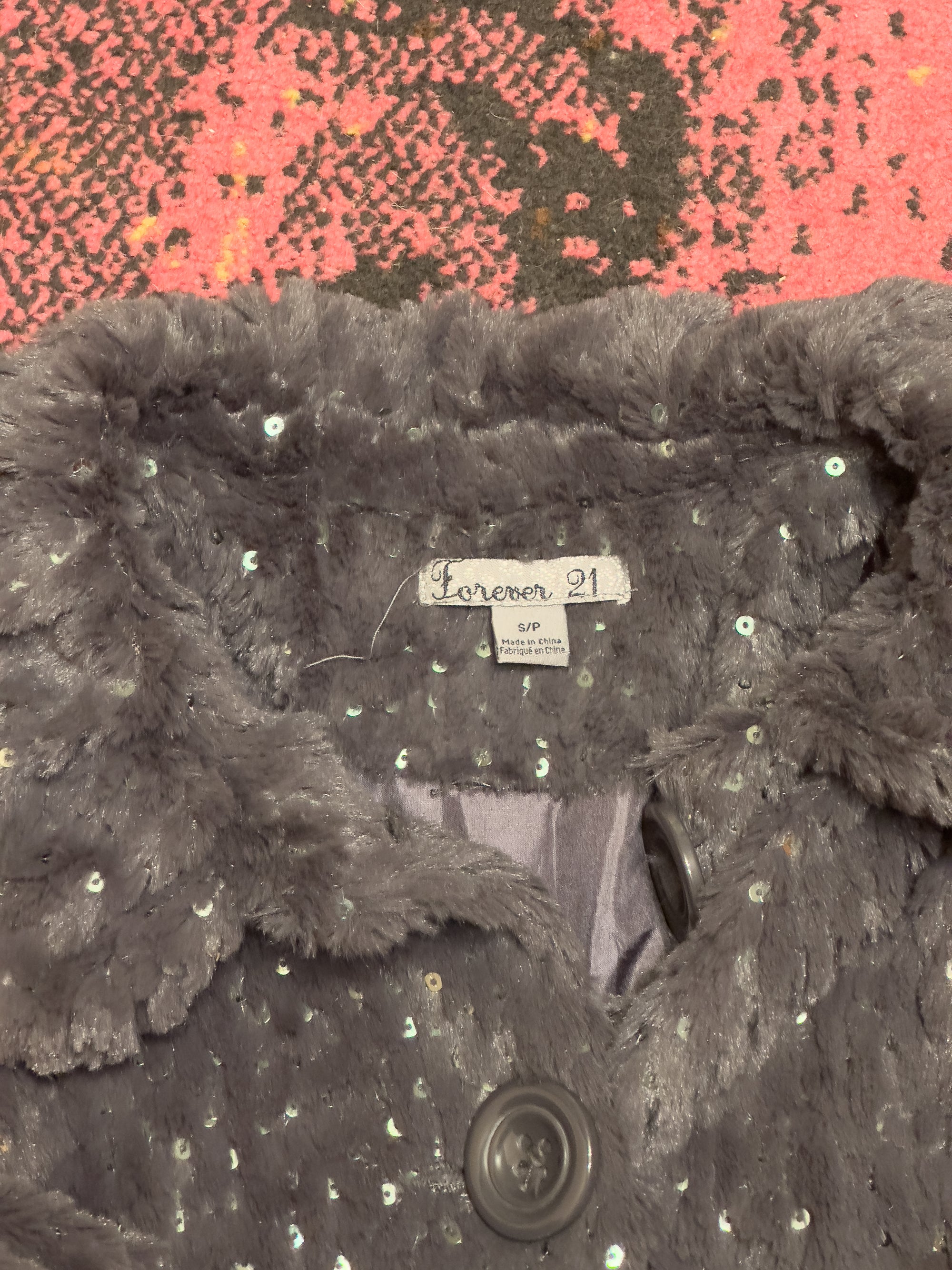 2009 FOREVER 21 FAUX FUR CARDIGAN