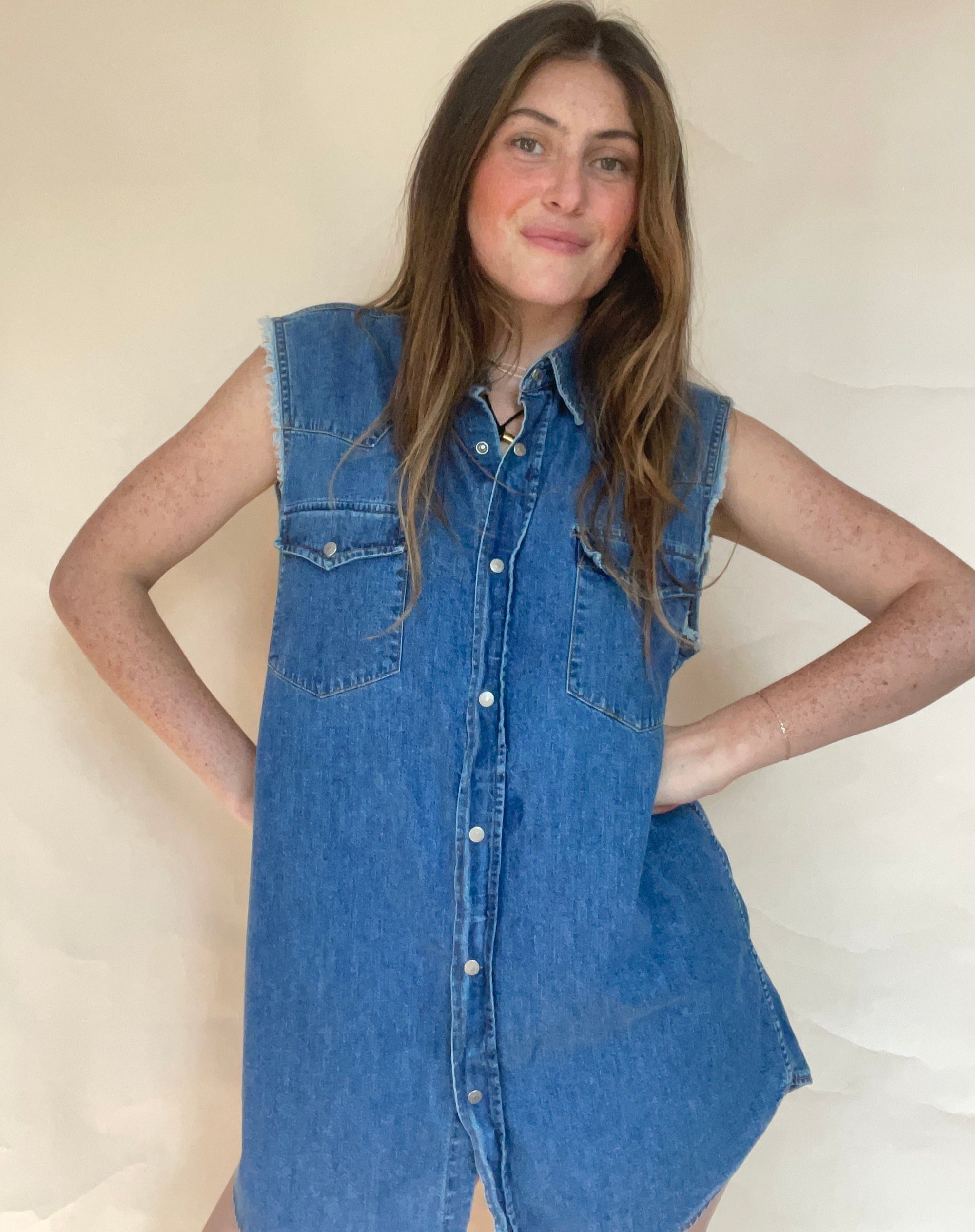 Y2K DKNY DENIM DRESS