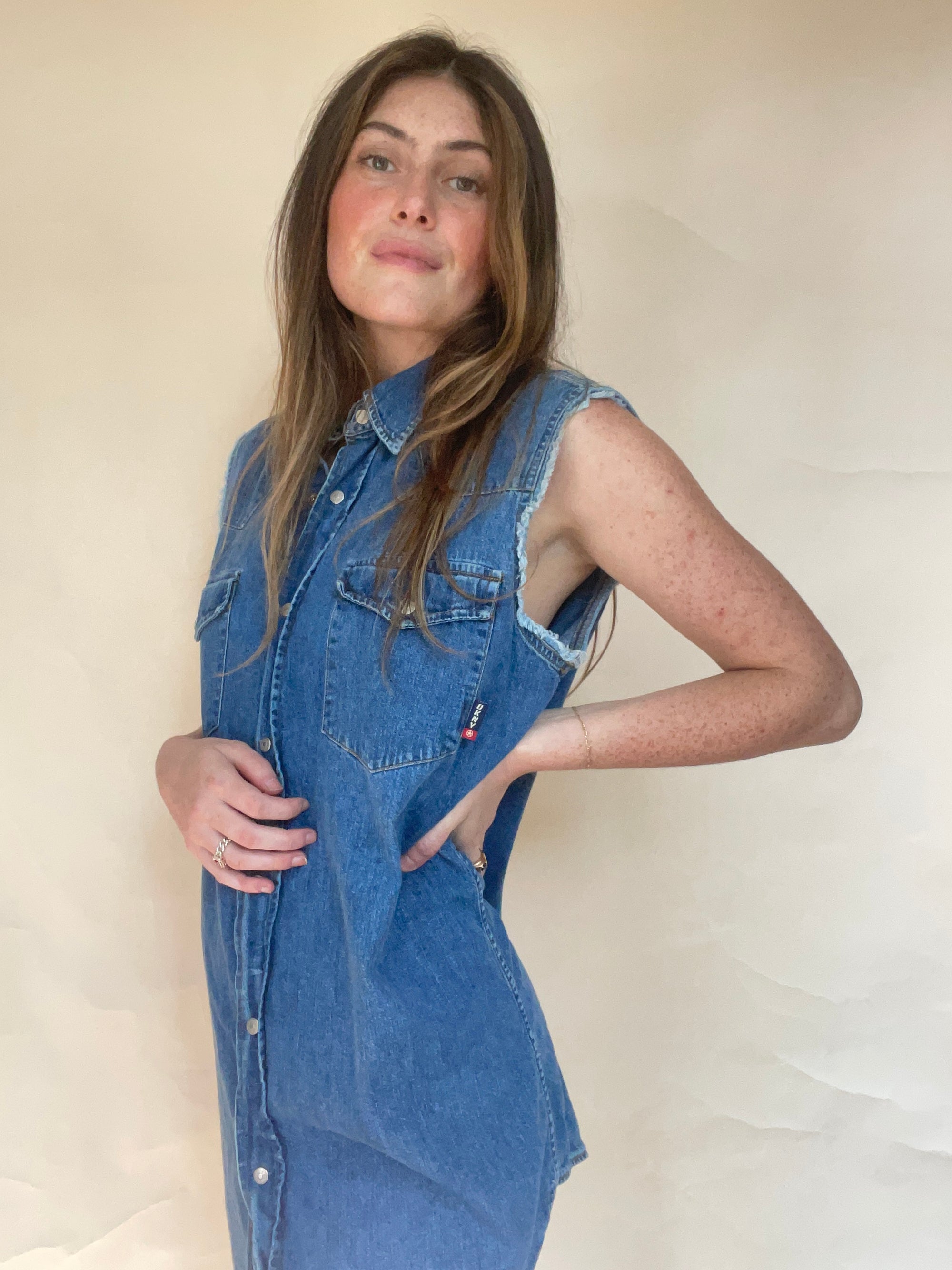 Y2K DKNY DENIM DRESS