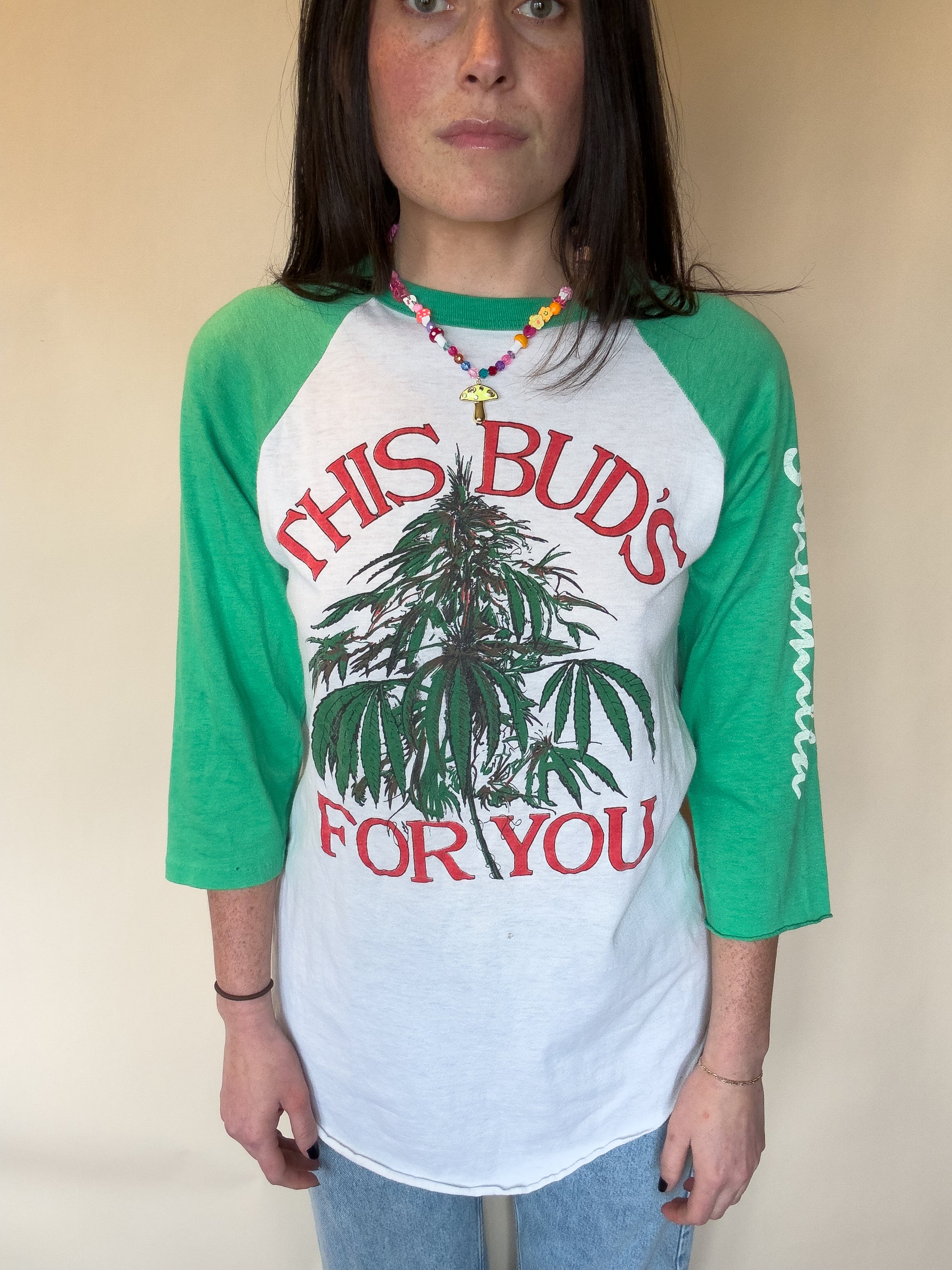 1980S THIS BUD'S FOR YOU RAGLAN T-SHIRT