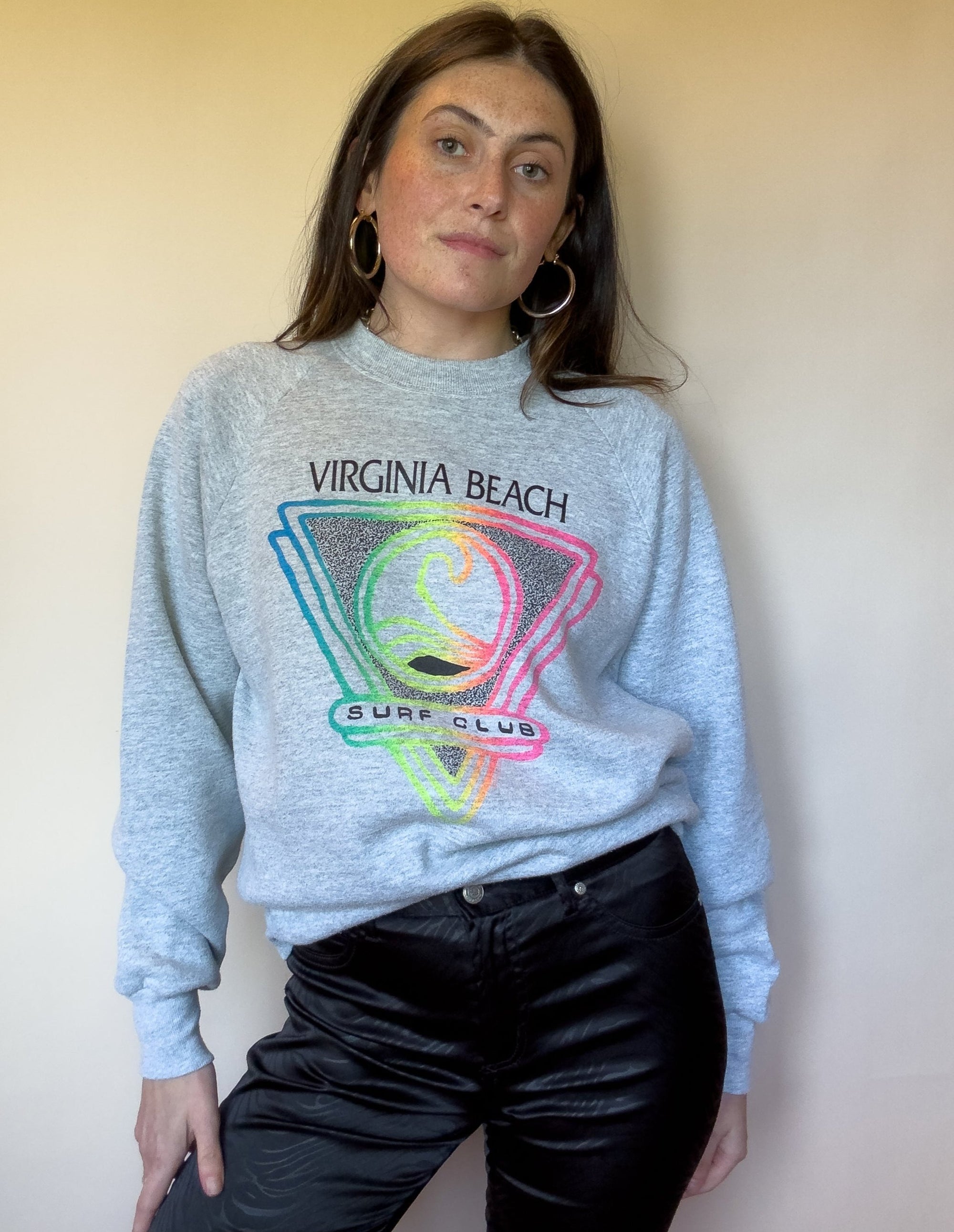 1990 FRUIT OF THE LOOM VIRGINIA BEACH SURF CLUB PULLOVER