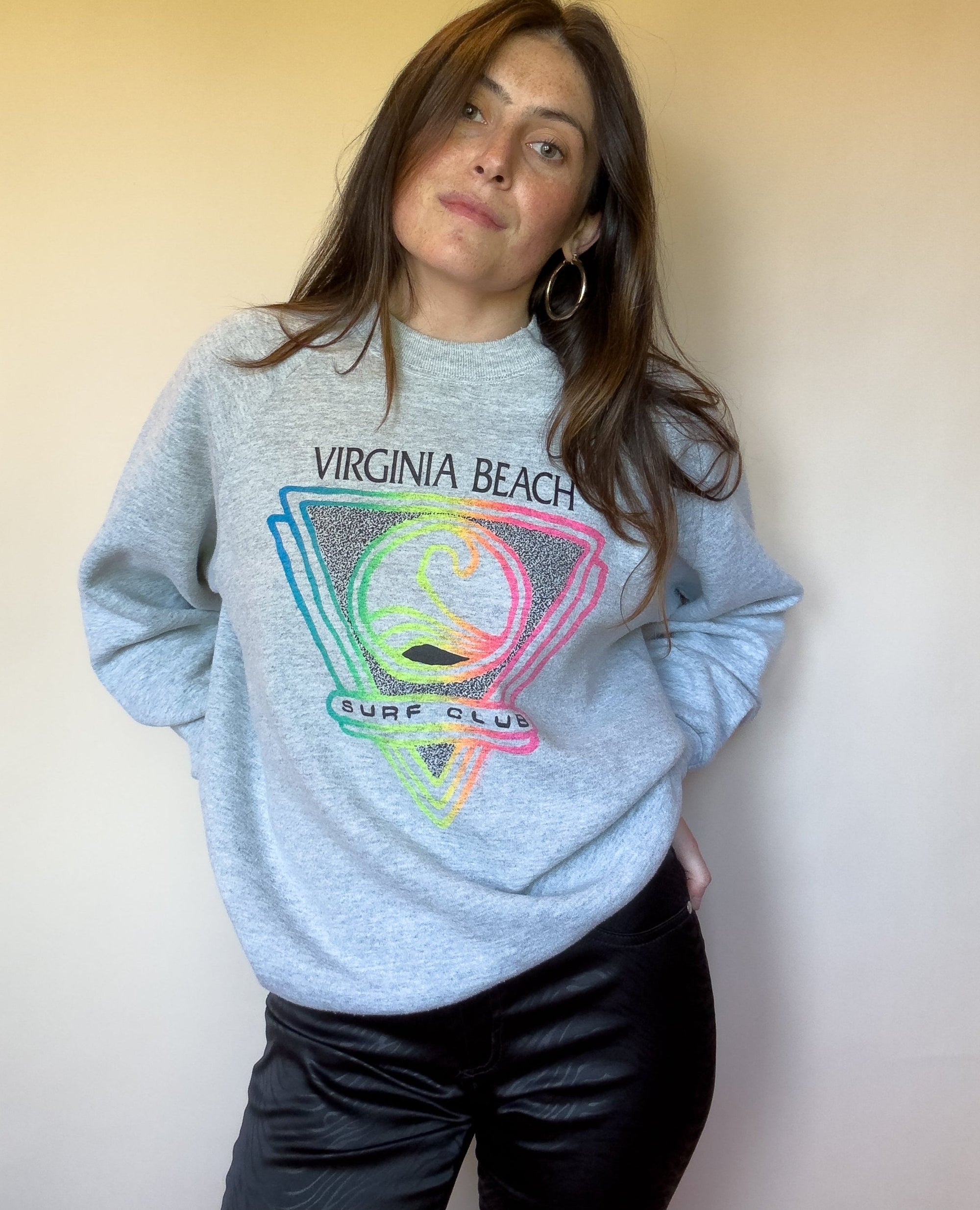 1990 FRUIT OF THE LOOM VIRGINIA BEACH SURF CLUB PULLOVER