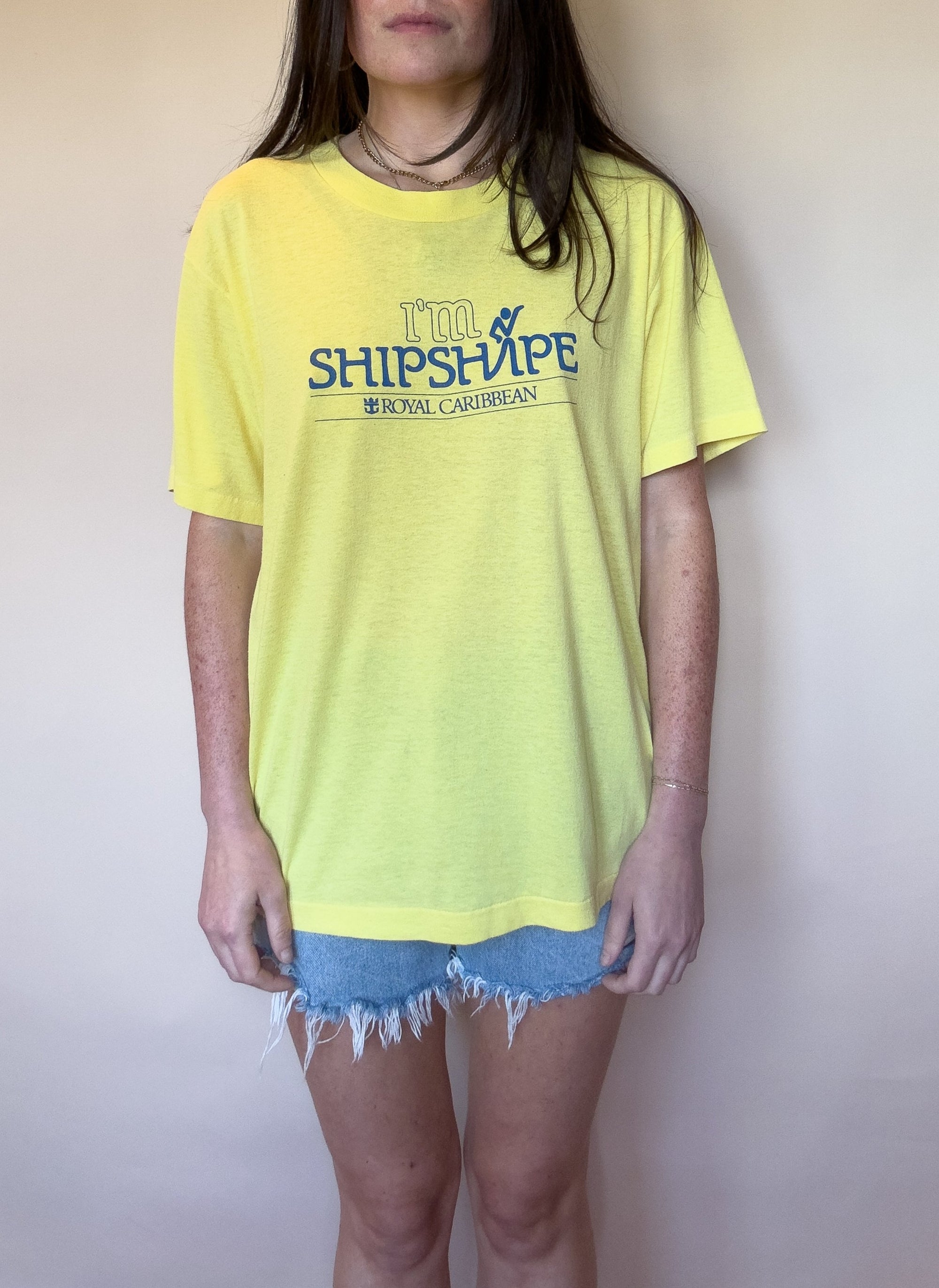 1990S HANES ROYAL CARIBBEAN SHIPSHAPE T-SHIRT