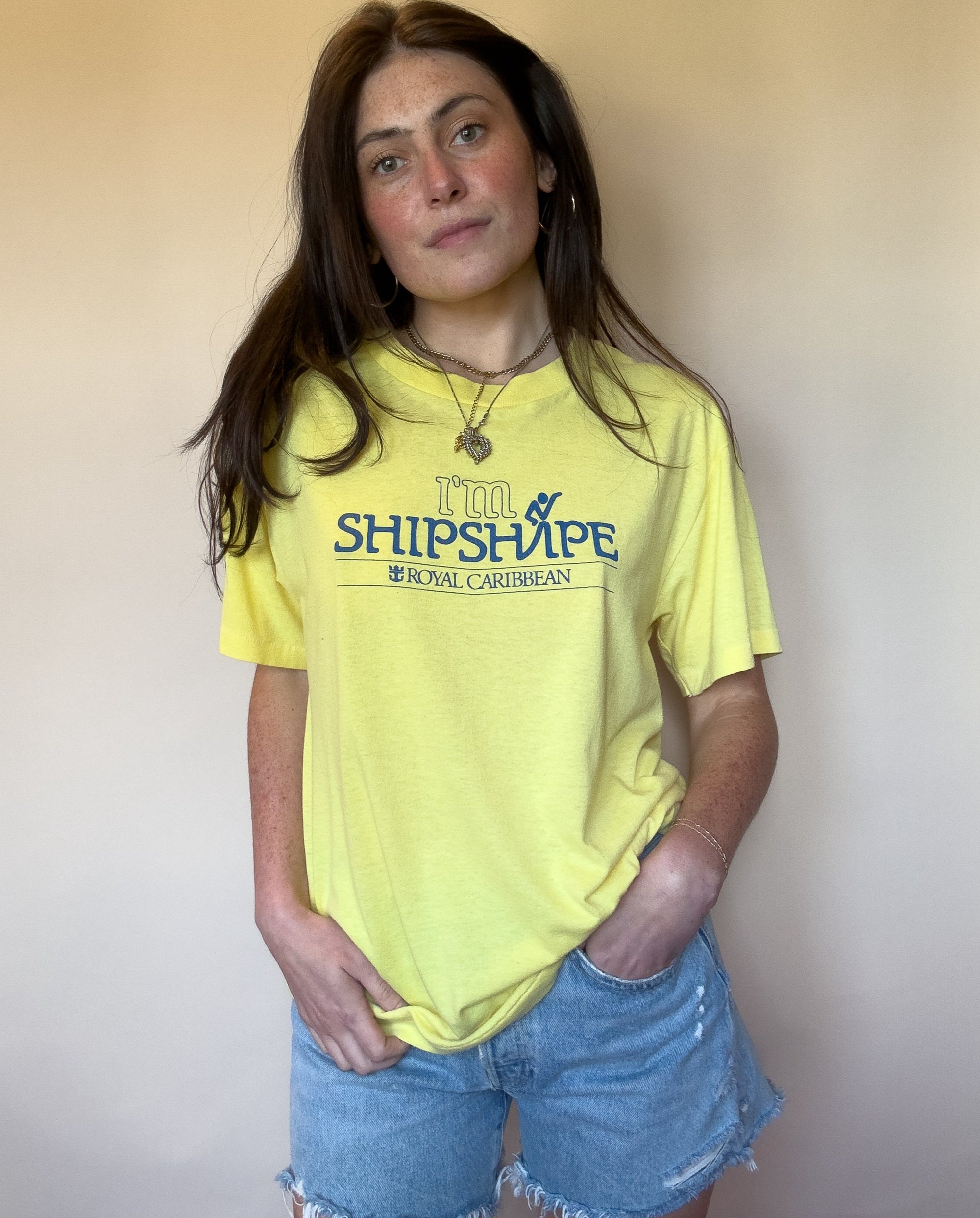 1990S HANES ROYAL CARIBBEAN SHIPSHAPE T-SHIRT