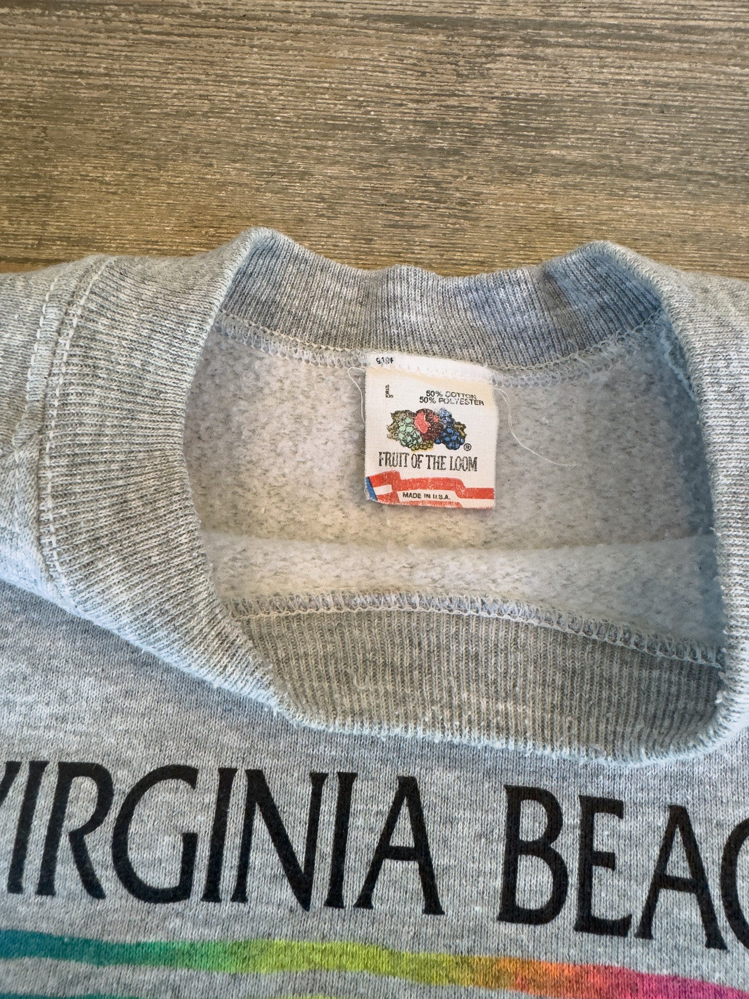 1990 FRUIT OF THE LOOM VIRGINIA BEACH SURF CLUB PULLOVER