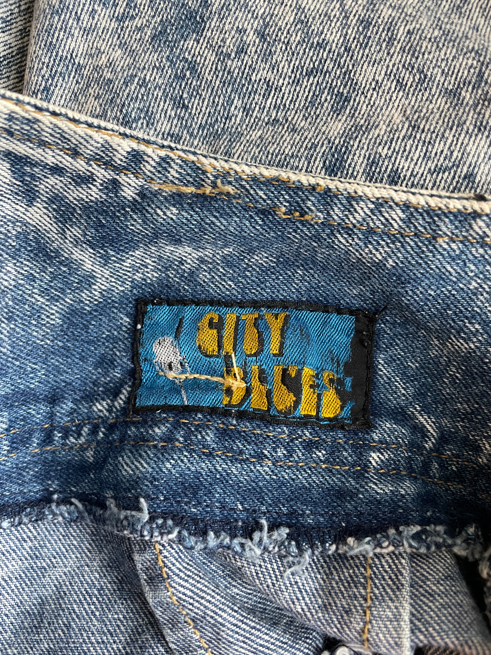 1980S CITY BLUES PAPER BAG DENIM SHORTS