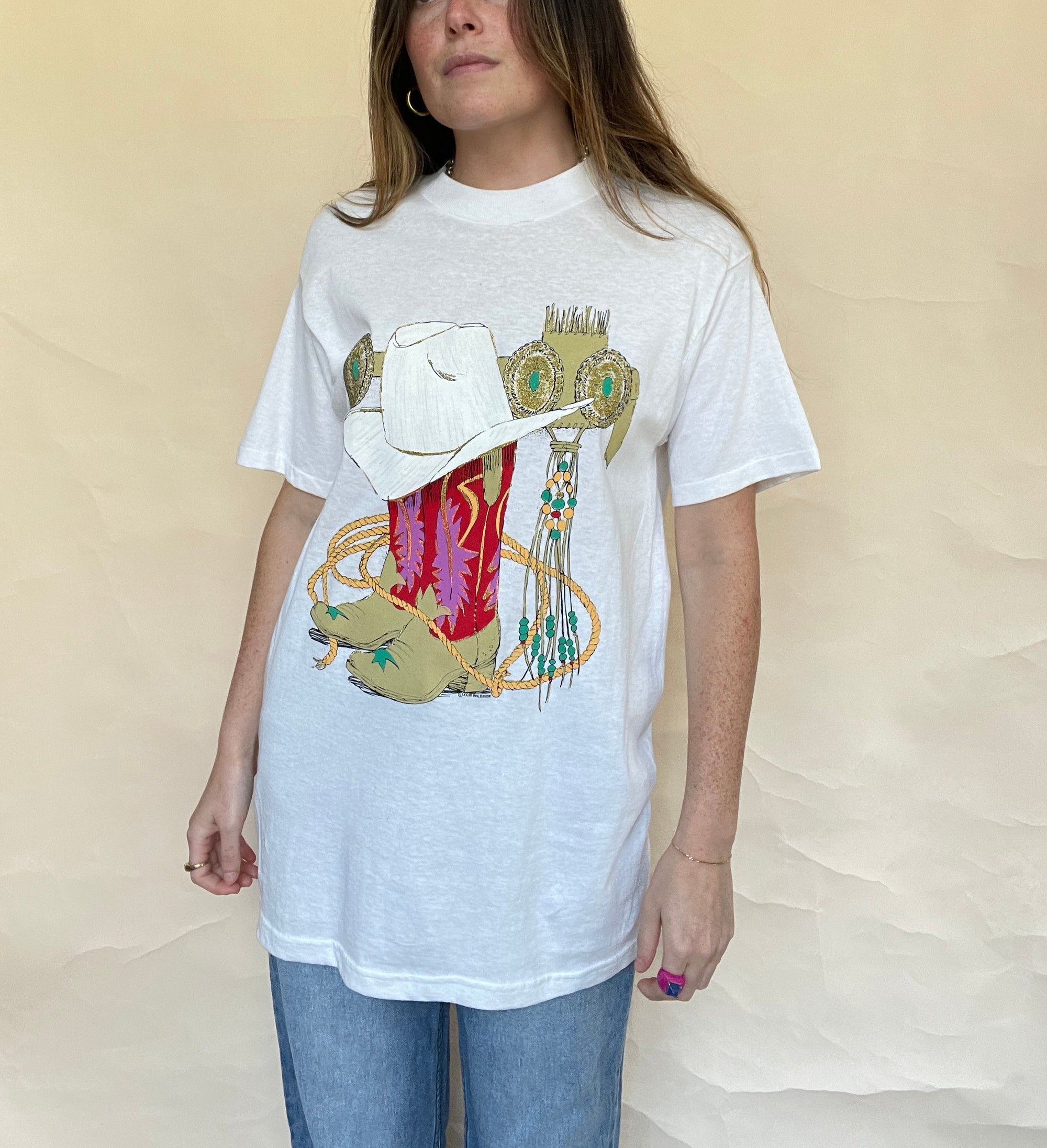 1993 ISLAND SPORTSWEAR COWBOY BOOT T-SHIRT