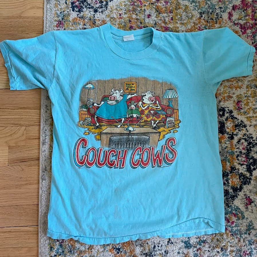 1980S FARSIDE COUCH COWS T-SHIRT