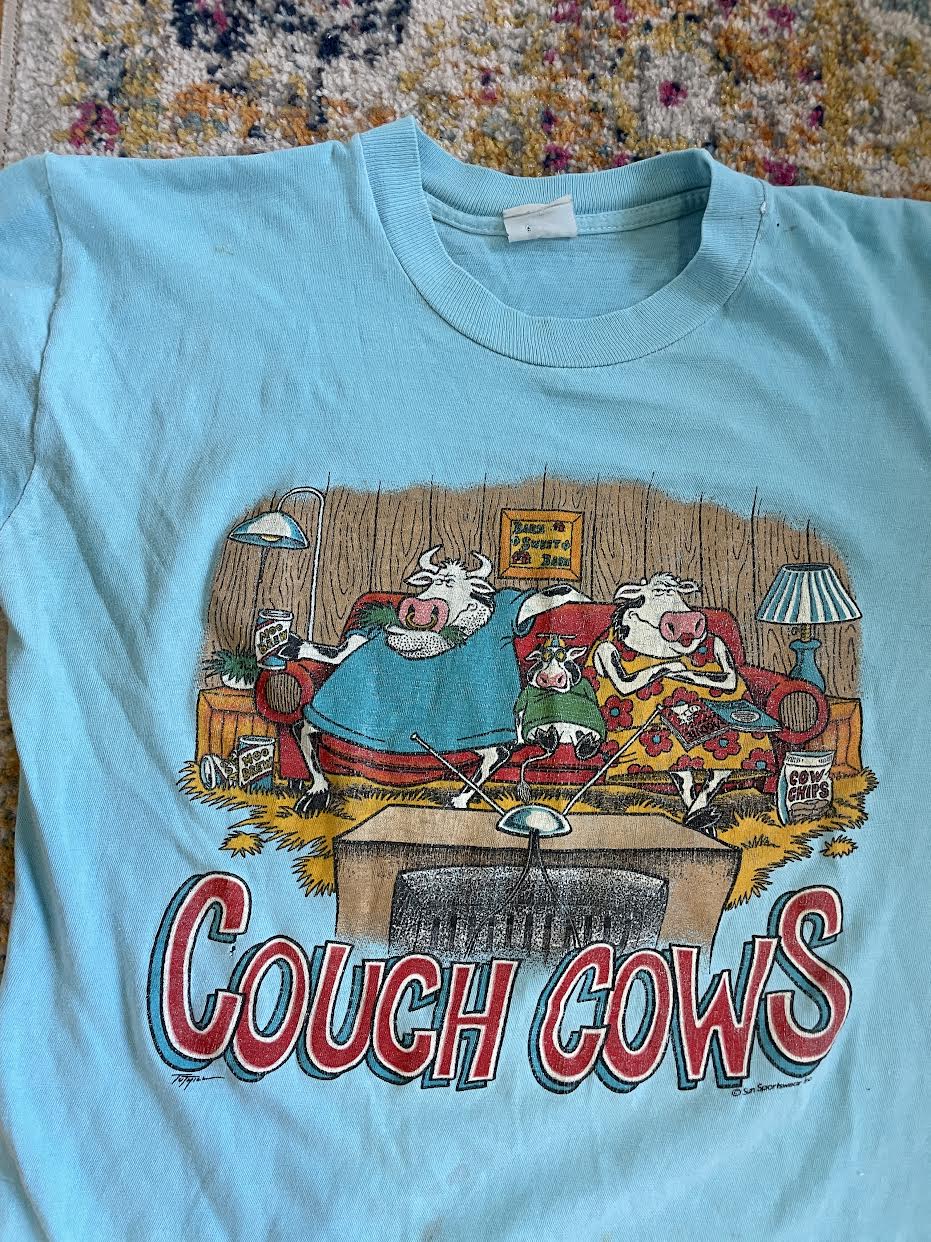 1980S FARSIDE COUCH COWS T-SHIRT