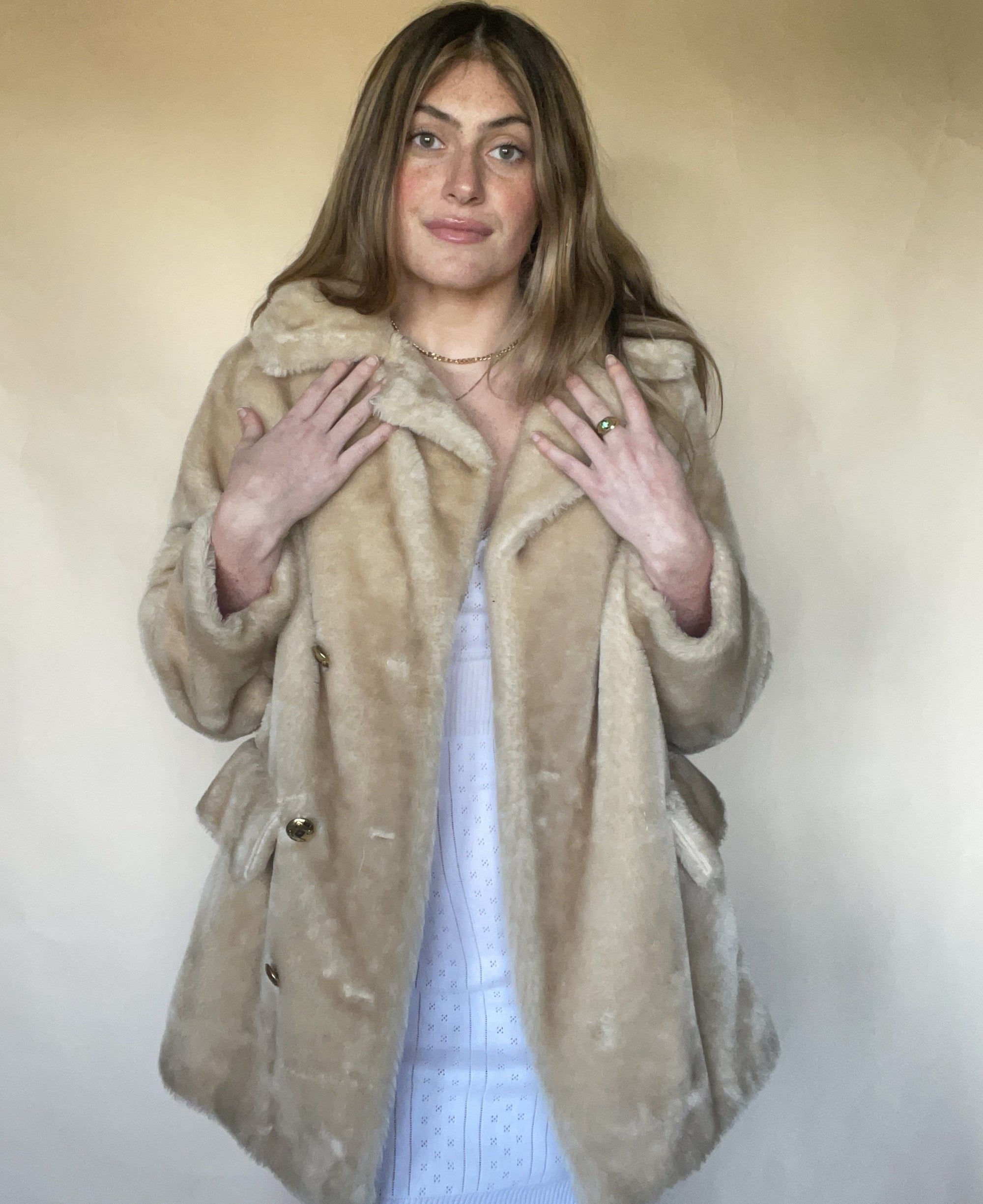 1970S TEDDY VIVIENNE FAUX FUR COAT