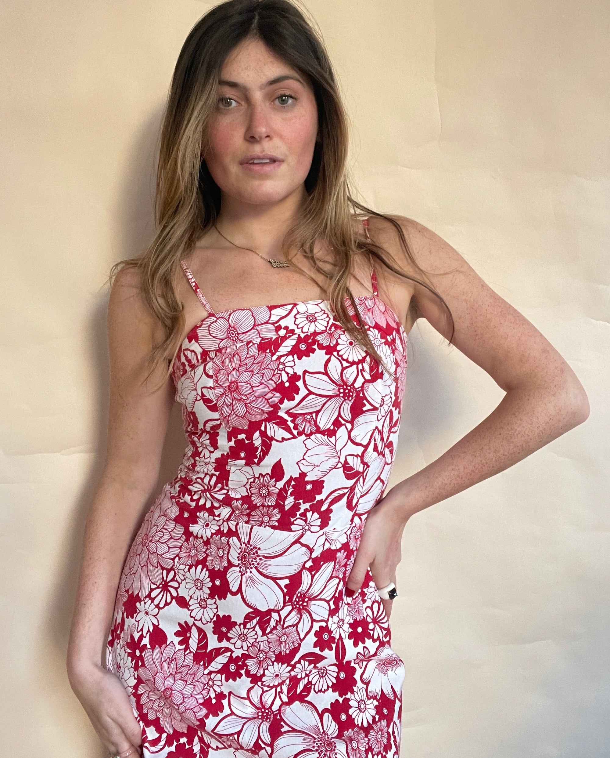 1980S FLOWER POWER DRESS